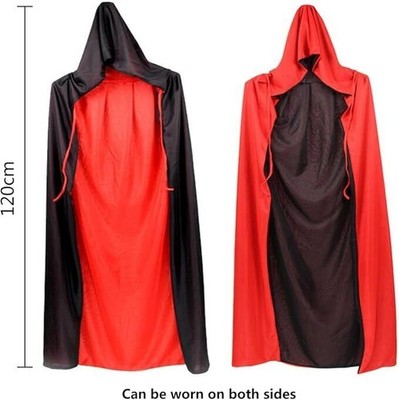 Tomicy 120cm Halloween Cloak, Hooded Cape For Adults & Kids Vampire Cosplay