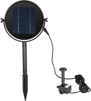 TOTMOX 9V 2W Solar Pond Fountain Pump Kit Bird Bath Garden Water Feature