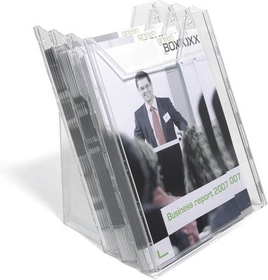 Durable Combiboxx A4 Literature Holder Set of 3 Trays Tabletop or Wall Mount