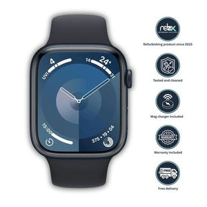 Apple Watch Series 9 (GPS, 45mm) Midnight Aluminium Case + Midnight Strap