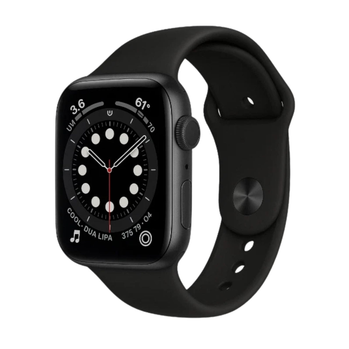 Apple Watch Series 6 (GPS, 44mm) Space Grey Case + Black Sport Band