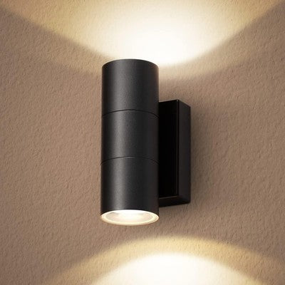 CELAVY Outdoor Wall Light 10W IP65, 3000K, Black, GU10 Bulb Included