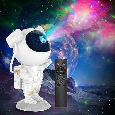 Astronaut Galaxy Projector Starry Sky Night Light Remote Timer Nebula Bedroom