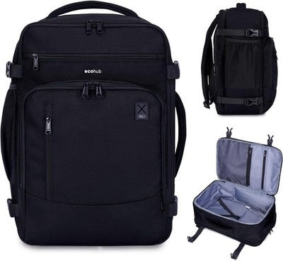 ECOHUB Ryanair Cabin Bag 40x20x25 20L Travel Backpack Blue Under Seat Bag