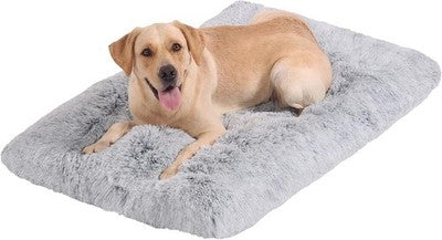 Enjamoy Large Dog Bed Washable Plush Calming Crate Mattress 90x60x8cm Pet Mat