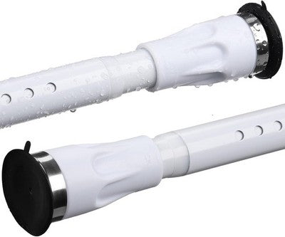 INFLATION Shower Curtain Rod 105-223 cm Adjustable Stainless Steel White 2.5 cm