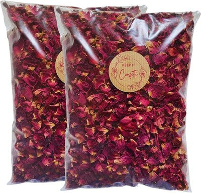 Biodegradable Wedding Confetti Dried Rose Petals 2L Eco (20 Guests)