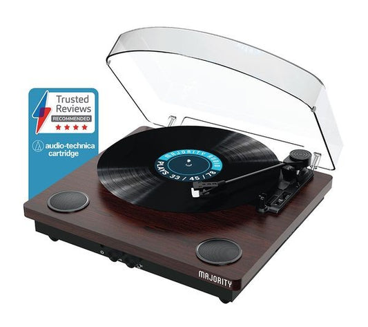 Majority Moto Plus Belt Drive Bluetooth Turntable - Walnut