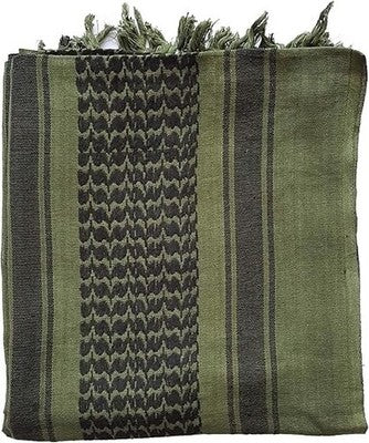 MILSPEC SURPLUS Cotton Shemagh Scarf Keffiyeh Olive/Black Beige/Black Blue/Black