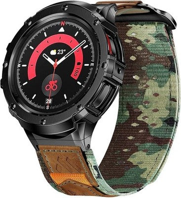 MioHHR Metal Case & Straps Samsung Galaxy Watch 5 44mm 4 44mm Nylon Braided