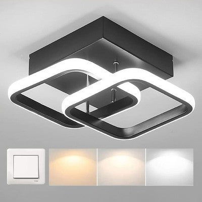 Mchoter 22W LED Ceiling Light Black 3 Colour Adjustable Modern Lamp