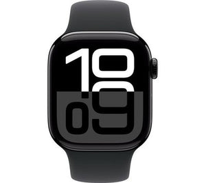 Apple Watch Series 10 (GPS, 42mm) Jet Black Aluminium Case + Black Strap