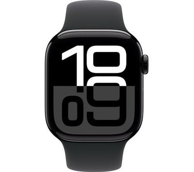 Apple Watch Series 10 (GPS, 42mm) Jet Black Aluminium Case + Black Strap
