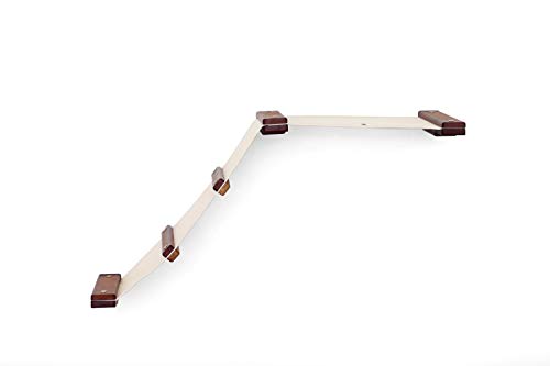 CatastrophiCreations Wall Mounted Cat Shelf, Chestnut/Natural