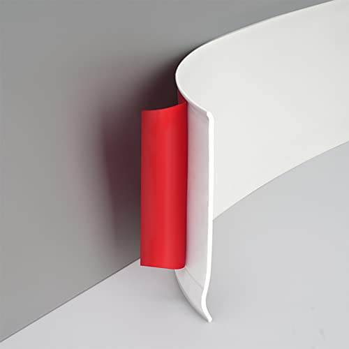 PVC Skirting Board Trim Self Adhesive Flexible 5m x 10cm Peel and Stick White - view 1