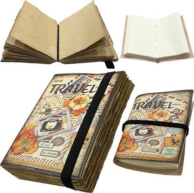 Handmade Notebook 2pc Journal Set Leather Eco-Friendly 7"x5" & 4"x3" Gift Set