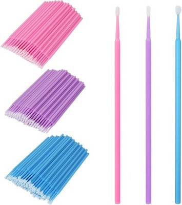 Shintop 300X Micro Applicator Brushes Disposable Lash/Makeup/Oral - 3 Colors