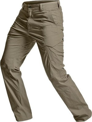 CQR Mens Hiking Trousers Water Repellent Stretch Cargo Pants UPF50+ Tan 38W 32L