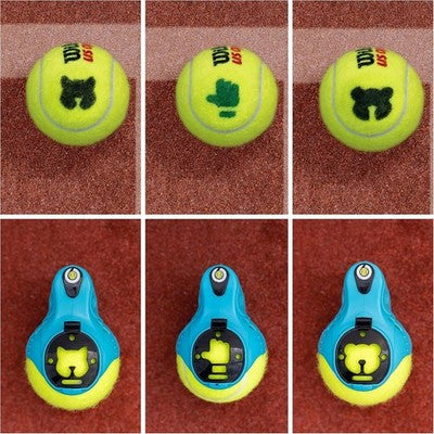 BallTrace Tennis & Padel Ball Marker Personalised Emoji Symbols Break Point Blue