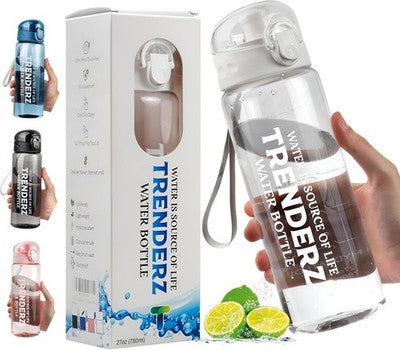 Trenderz Sports Water Bottle 780ml with Strap BPA Free Leakproof