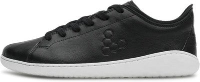 VIVOBAREFOOT Women's Geo Court III Leather Trainers Obsidian UK 5
