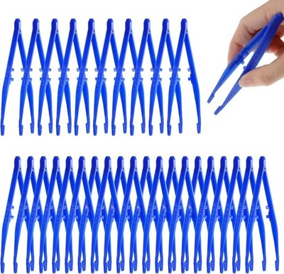 30 Pcs Crafting Plastic Tweezers Hand-Made Crafts Forceps Student
