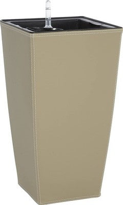 Gartenfreude Tall Planter With Watering System - Sandy Pu Leather 50X 26X 26 cm