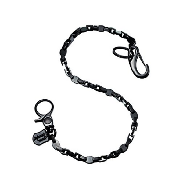 Police Player Key Chain, Stainless Steel Handbag or Luggage Strap, 52 cm - Black - Rebx.co.uk