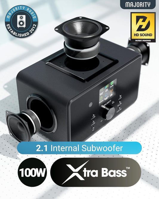Majority Bard Bluetooth Internet Radio DAB+ 100W 2.1 Speakers