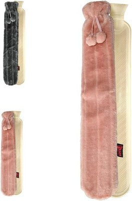 Ram Extra Long Hot Water Bottle 72cm Lilac Faux Fur Cosy Cover