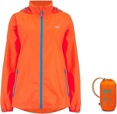 Mac in a Sac Origin II Waterproof Packable Jacket Men/Women Neon Orange M