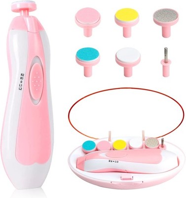 8-In-1 Baby Nail Trimmer Electric, Nail File With 6 Grinding Heads