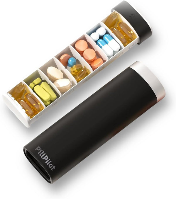 PillPilot Pill Box - 7 Day Organiser for Tablet Medicine, Weekly Travel, Daily - Rebx.co.uk