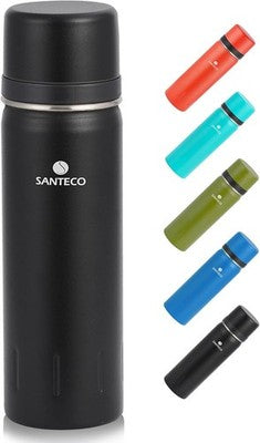 SANTECO Vacuum Flask 1L Insulated Bottle Stainless Steel Leakproof Cup Lid