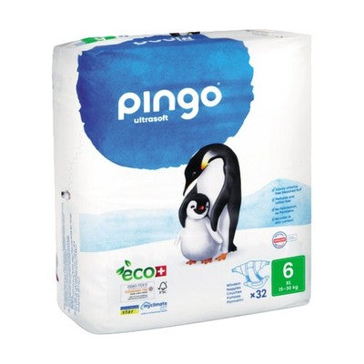 Pingo Nappies Size 6 Xl (15-30Kg), Box Of 2 X 32, Total 64 Nappies