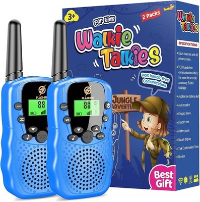 Qukir Walkie Talkie Toys For Kids Autism Sensory Outdoor Birthday Gift Blue