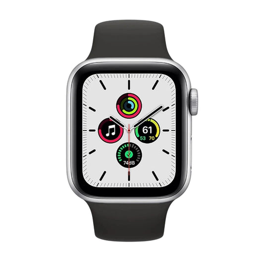 Apple Watch SE 1st Gen(GPS, 40mm) Silver Aluminium Case + Black Strap