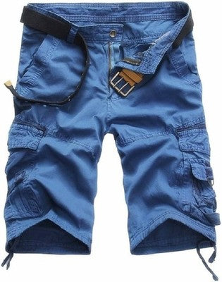 Calsky Men's Camouflage Cargo Shorts, Blue, Size 36