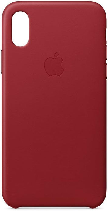 Genuine Apple iPhone X Leather Case, Red -Genuine Part no MQTE2ZM/A - Rebx.co.uk