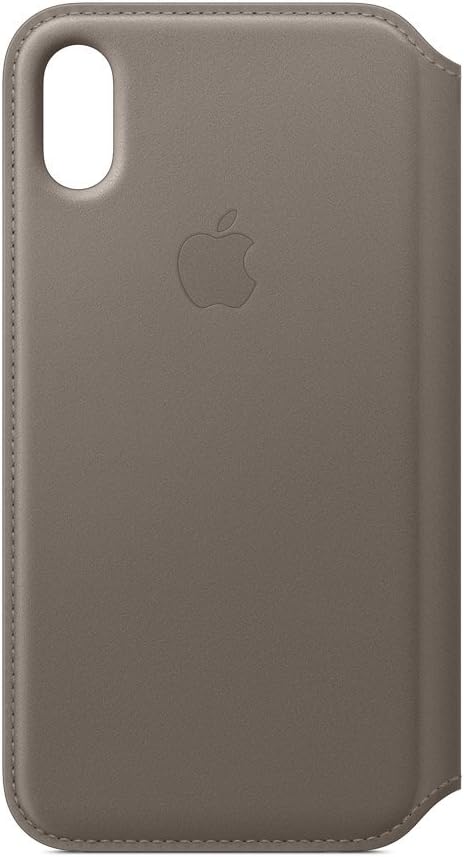 Genuine Apple iPhone X Leather Folio Case, Taupe (MQRY2ZM/A)