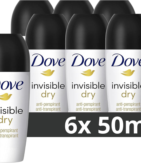 Dove Advanced Care Invisible Dry Anti-perspirant Deodorant pack of 6 - Rebx.co.uk