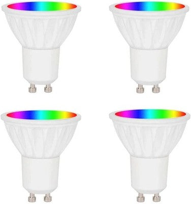 BAOMING WiFi Smart GU10 LED Bulb 5W RGB Warm White Alexa Compatible 4-Pack