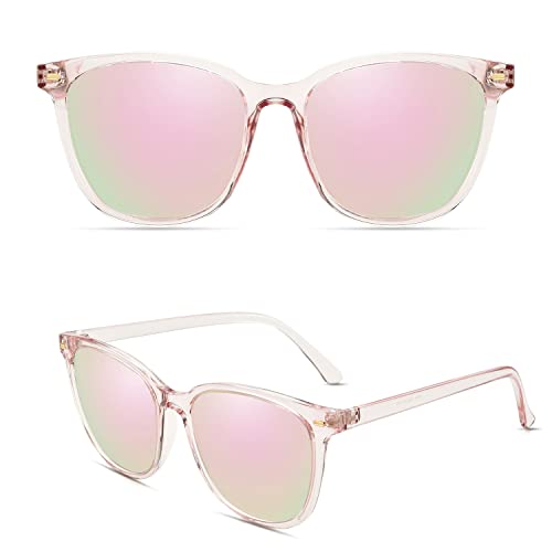 Myiaur Polarised Sunglasses Women Square Oversized Mirrored Lens UV400 - view 2