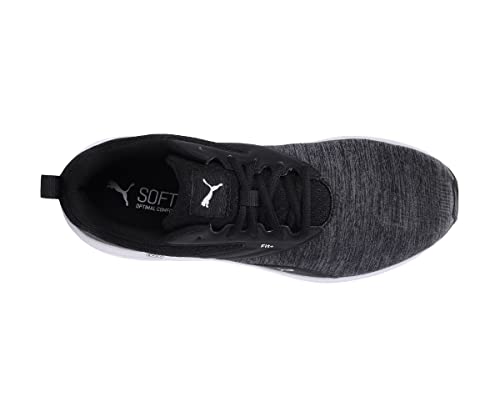 Puma Unisex Running Trainers, Black/Black/White, UK 8