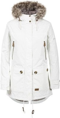 Trespass Clea Women's Waterproof Parka Jacket Padded Fur Hood Long - Size 12