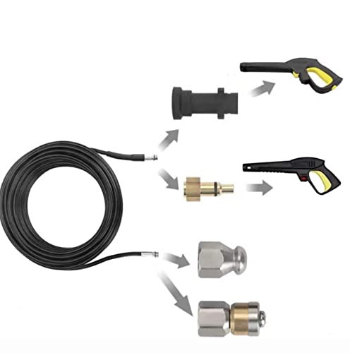 Yuet Pressure Washer Drain Pipe Hose Cleaning Kit Cleaner With Adapter