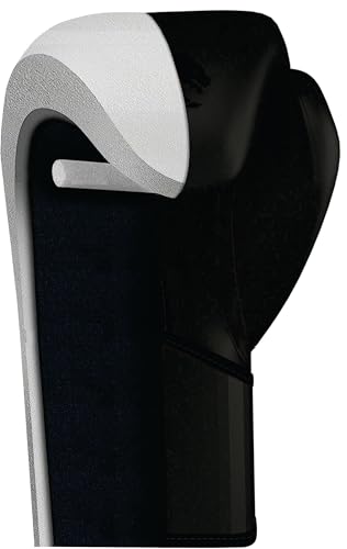 BMI Pro Boxing Gloves, Muay Thai Sparring Training, Black 16oz