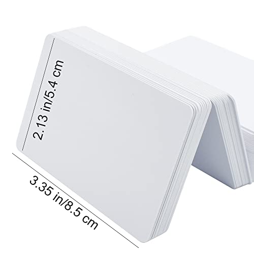 Vanra 250 Pack Premium Blank PVC Cards For Photo ID Badge, White