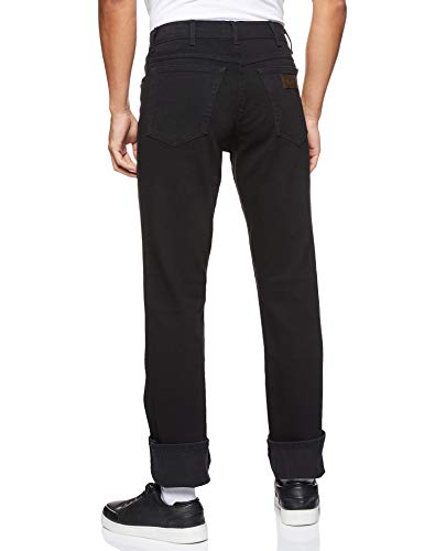 Wrangler Men's Texas Straight Jeans Black Overdye 38W 36L EU
