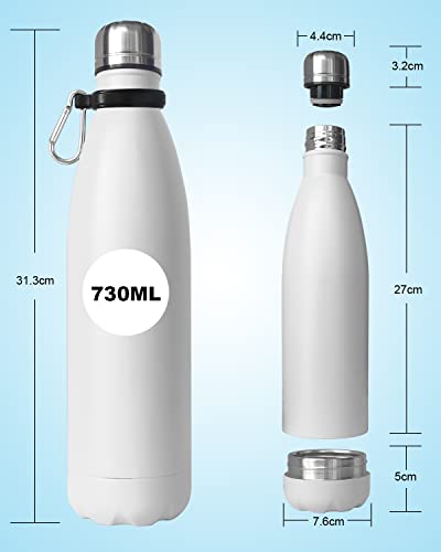 Diversion Safe Water Bottle Stainless Steel Stash Can With Hidden, White